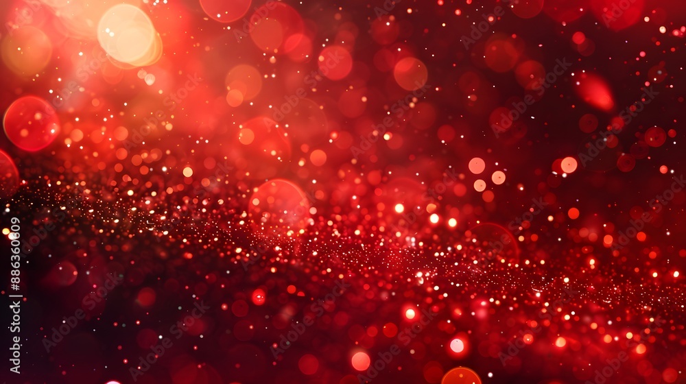 Red Glitter Bokeh Lights Abstract Background Red Glitter Bokeh Lights Abstract Background