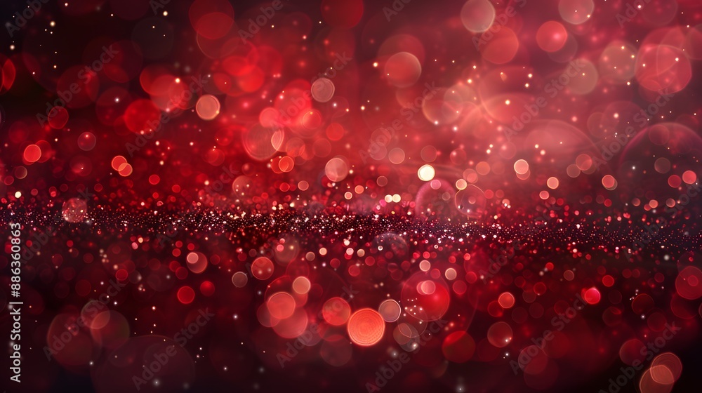Abstract Red Glitter Bokeh Background Abstract Red Glitter Bokeh Background