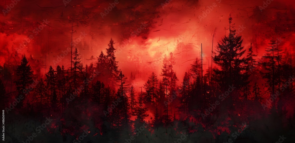 Dark Forest Grunge Texture Horror Background Dark Forest Grunge Texture Horror Background