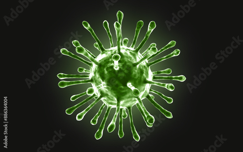 3d rendered Digital illustration of pox virus in white background