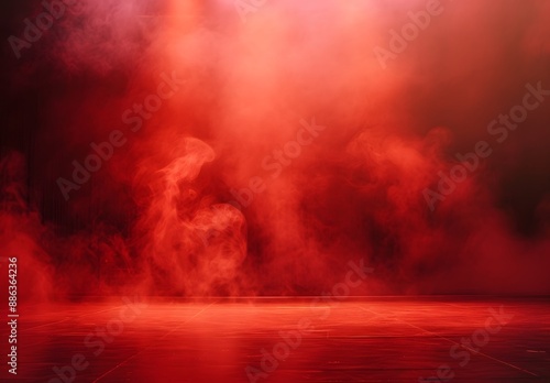 Red Fog Stage Cinematic Background