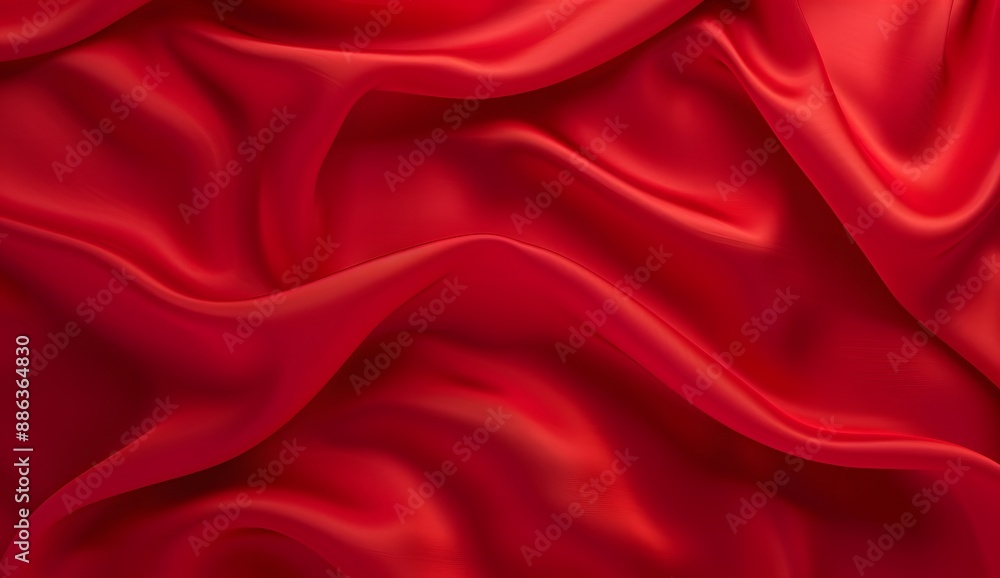 Obraz premium Elegant Red Silk Fabric Texture Background