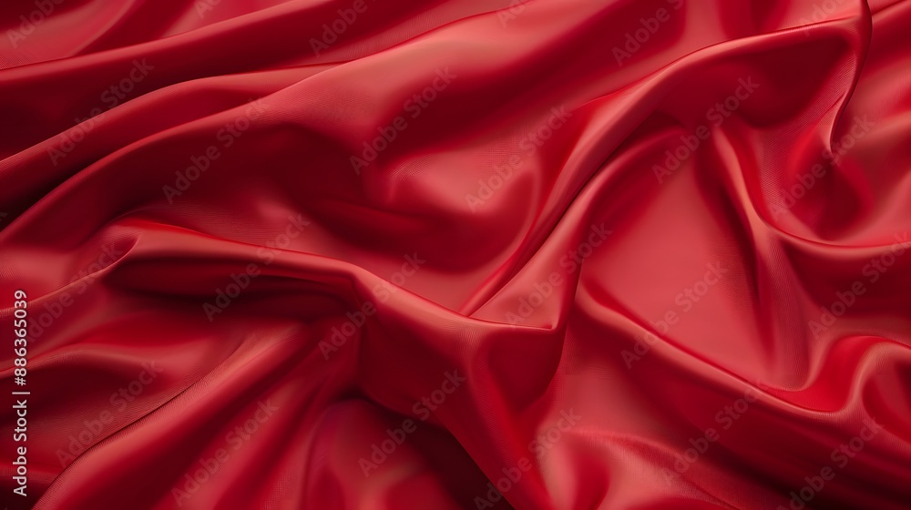 Red Satin Fabric Texture Background Red Satin Fabric Texture Background
