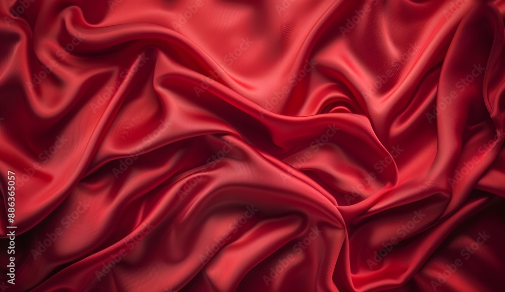 Elegant Red Silk Fabric Texture Background Elegant Red Silk Fabric Texture Background