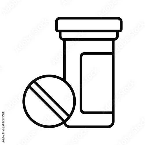 Vitamin tablets, dietary supplement for pharmacy, vitamin tablets jar for medication