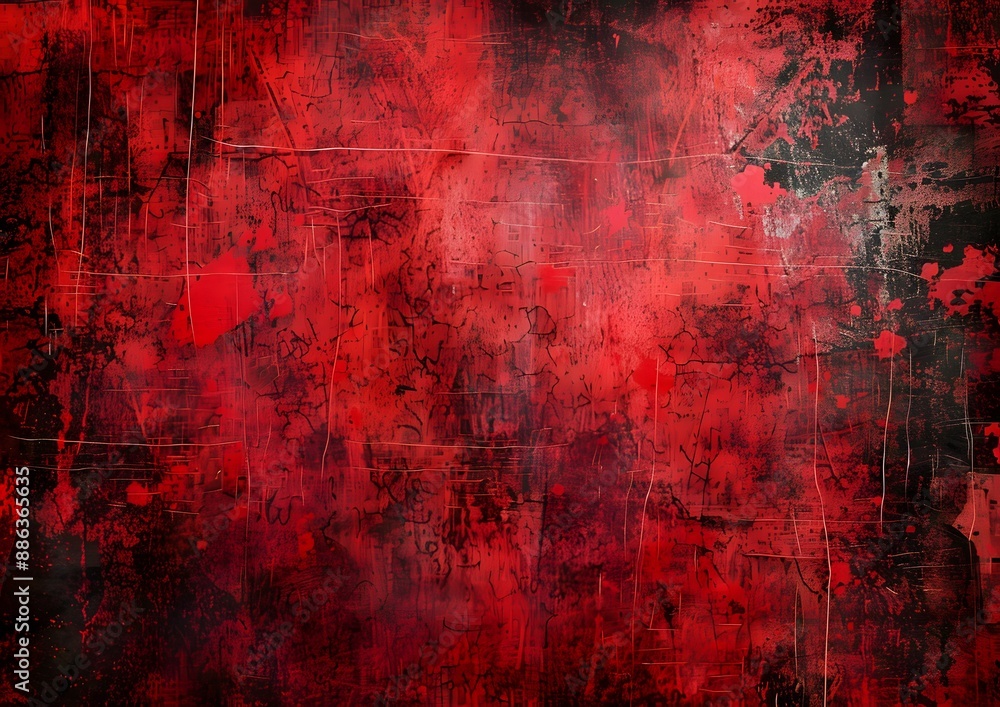 Red Grunge Texture Background With Dark Gradient Red Grunge Texture Background With Dark Gradient