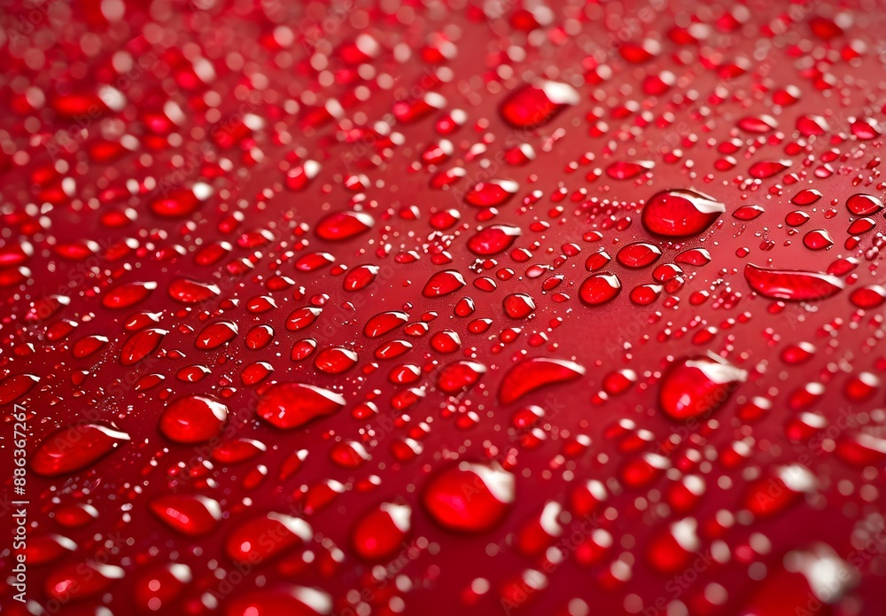 Red Background Water Droplets Macro Photography Red Background Water Droplets Macro Photography