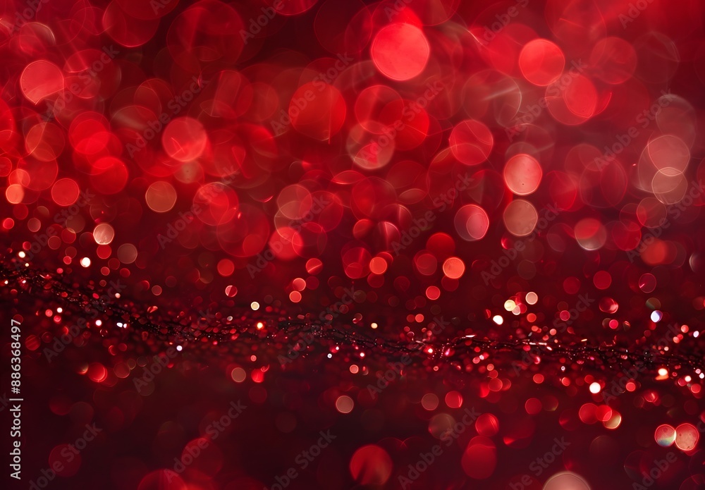 Red Bokeh Lights Background For Valentine's Day Red Bokeh Lights Background For Valentine's Day