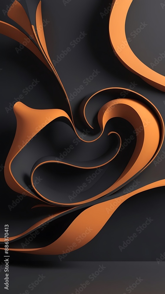 Obraz premium Black background. Minimal 3d shelf. Room in the 3d. For backdrop,wallpaper,background. Space for text. vector background.