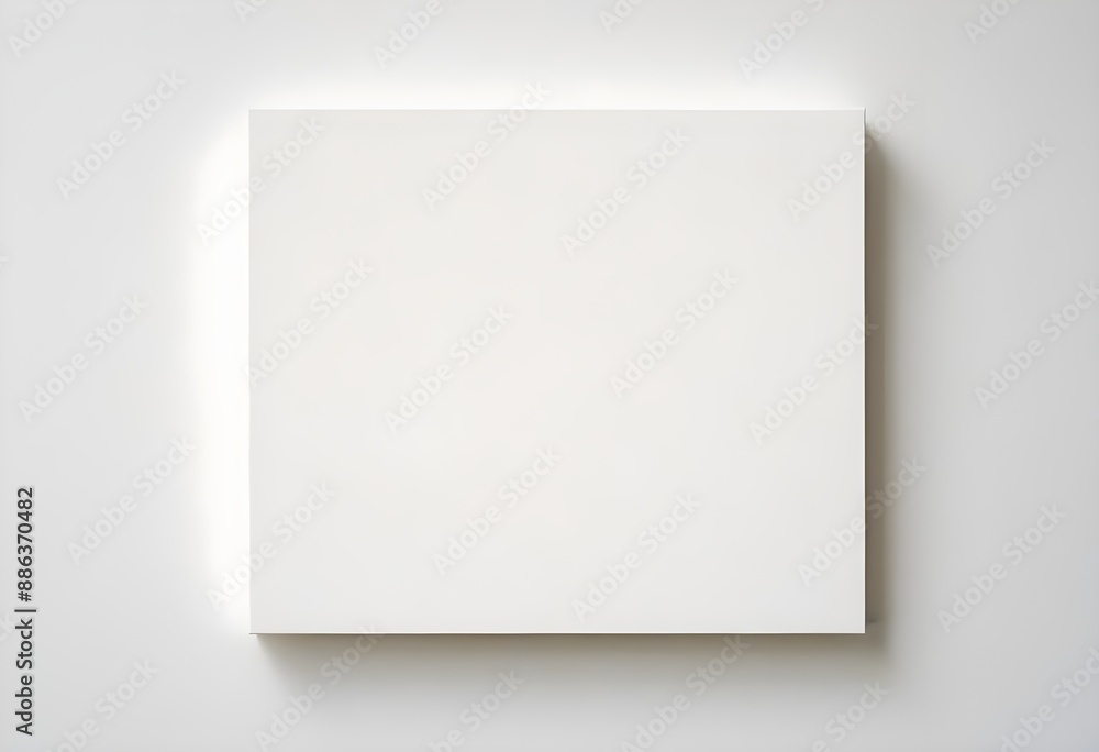 3D minimalist plain white canvas on plain white background Copy Space 3D minimalist plain white canvas on plain white background Copy Space