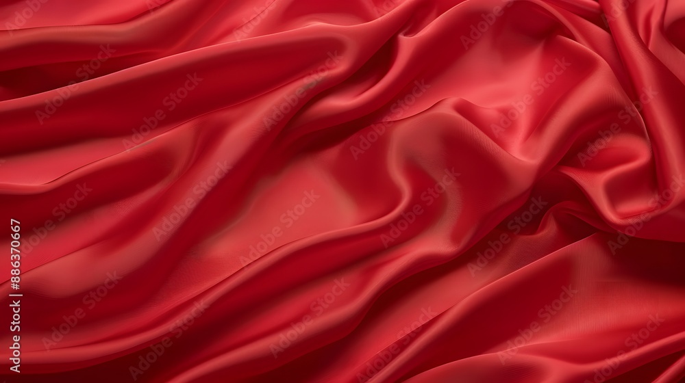 Obraz premium Smooth Red Fabric Texture Background - Elegant Satin