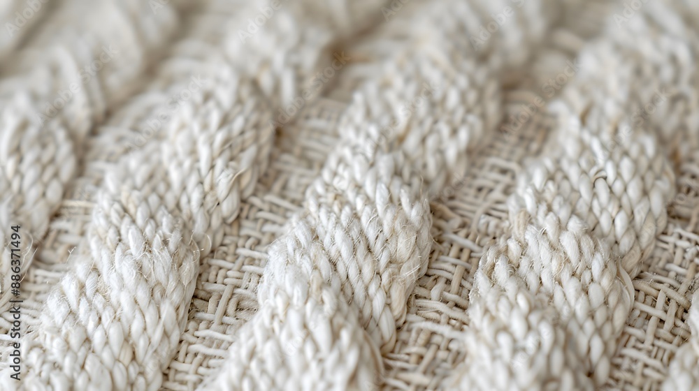 Detailed close-up of woven fabric texture, suitable for adding a tactile and cozy element. Detailed close-up of woven fabric texture, suitable for adding a tactile and cozy element.