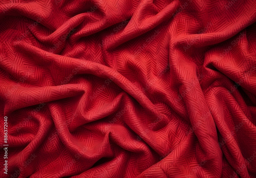 Obraz premium Red Felt Fabric Texture Background