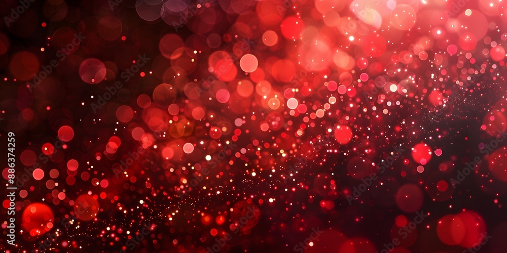 Abstract Red Glowing Particles And Bokeh Lights Abstract Red Glowing Particles And Bokeh Lights