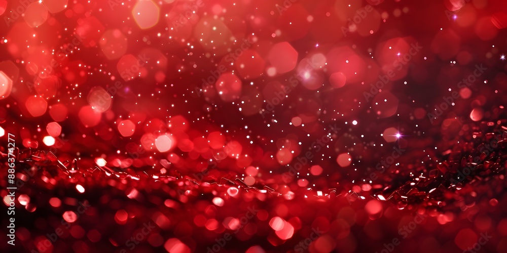 Red Glowing Particles Background with Bokeh Lights Red Glowing Particles Background with Bokeh Lights