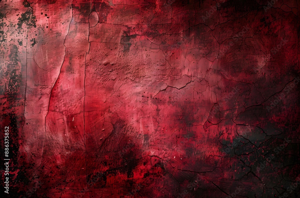 Obraz premium Dark Red Grunge Wall Texture Background