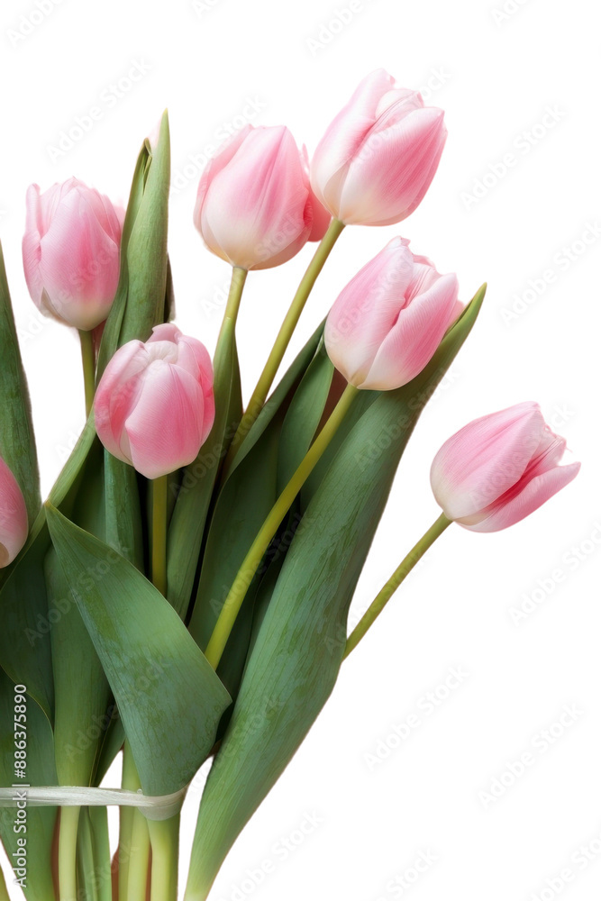 Naklejka premium PNG Bouquet of tulips flower petal plant.
