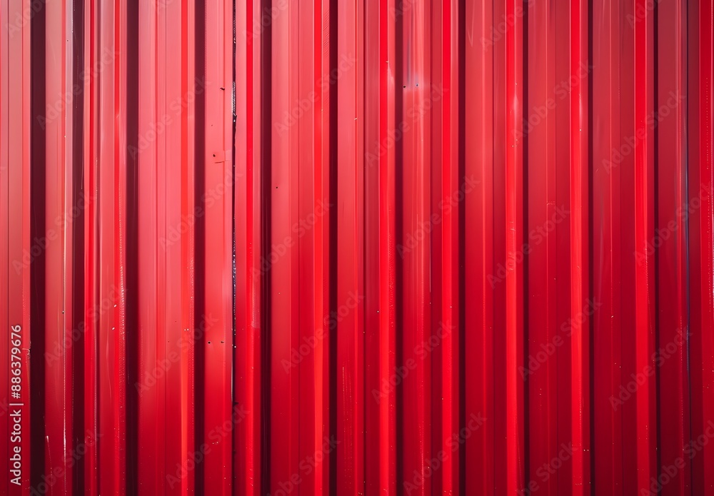 Red Metal Wall With Vertical Lines Texture Red Metal Wall With Vertical Lines Texture
