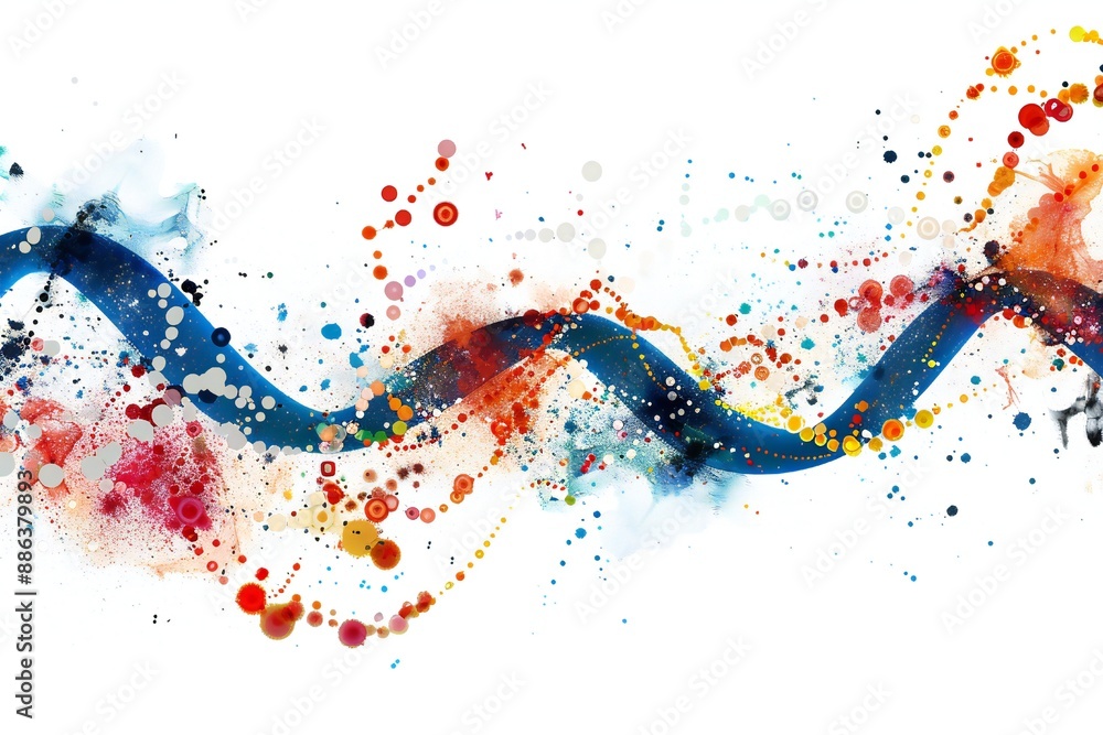 Abstract genes design on white background Generative Ai Abstract genes design on white background Generative Ai