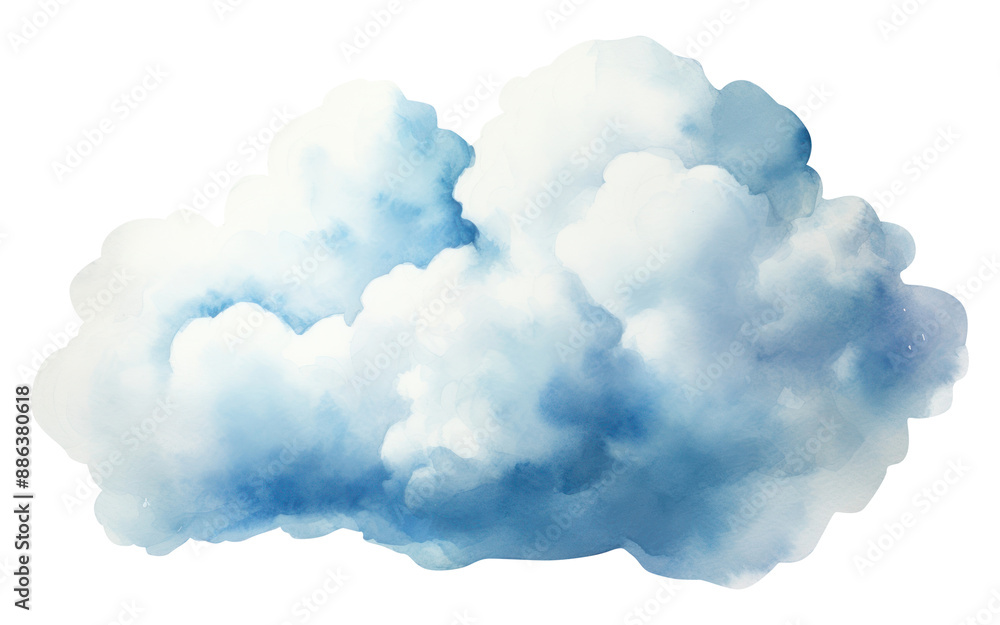 watercolor illustration of *cloud* , isolate illustration on paper --ar 3:2 watercolor illustration of *cloud* , isolate illustration on paper --ar 3:2