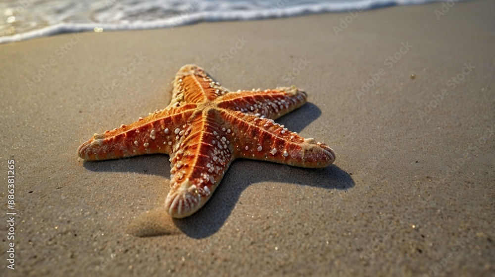 starfish on the sand of the beach starfish on the sand of the beach