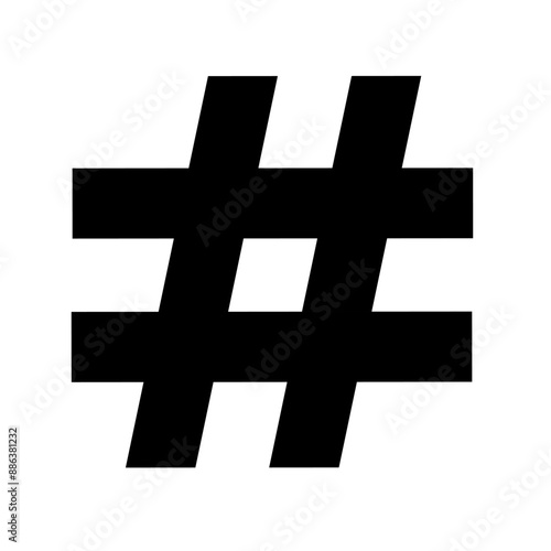 hashtag symbol vector with simple design