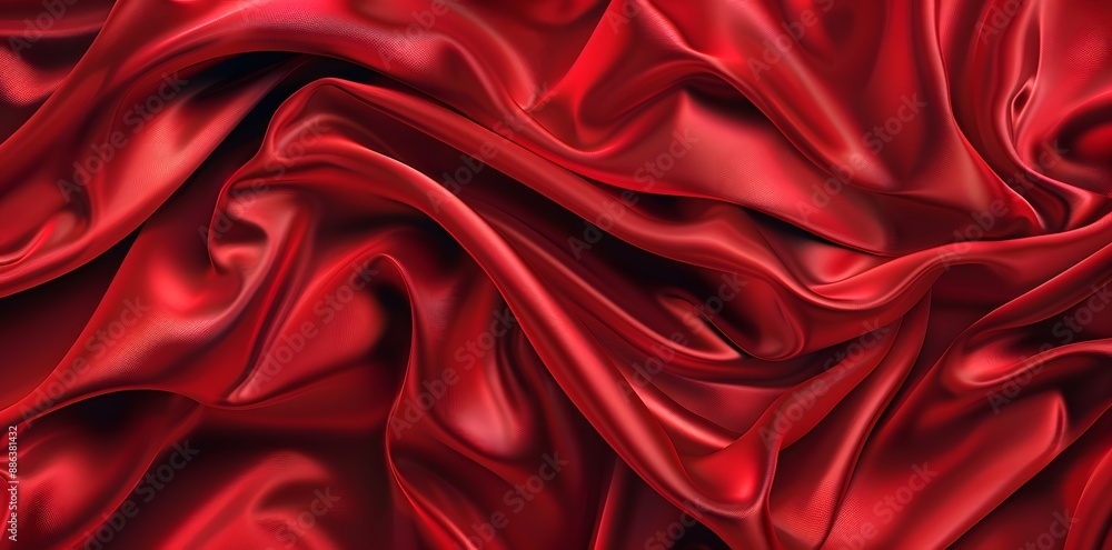 Red Silk Fabric Texture Abstract Background Red Silk Fabric Texture Abstract Background