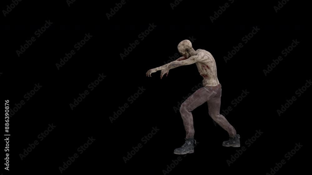 Zombie walk pack – 3d render with alpha channel. Zombie walk pack – 3d render with alpha channel.