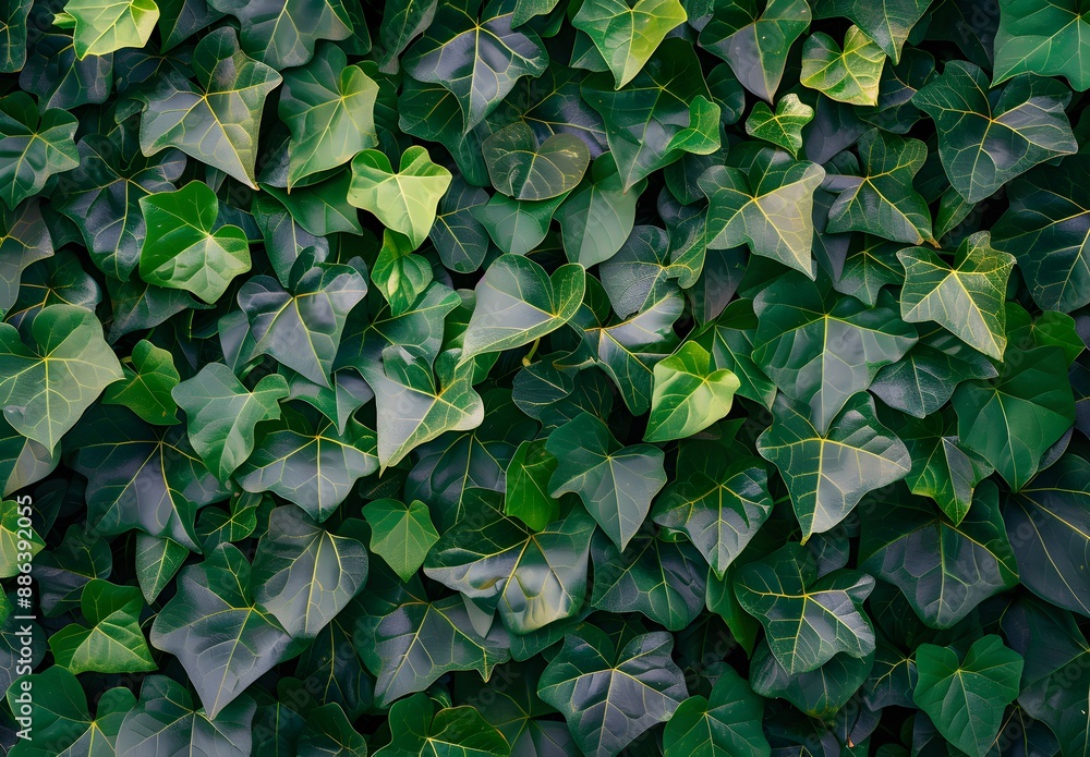Green Ivy Leaves Texture Background - Nature Wall Green Ivy Leaves Texture Background - Nature Wall