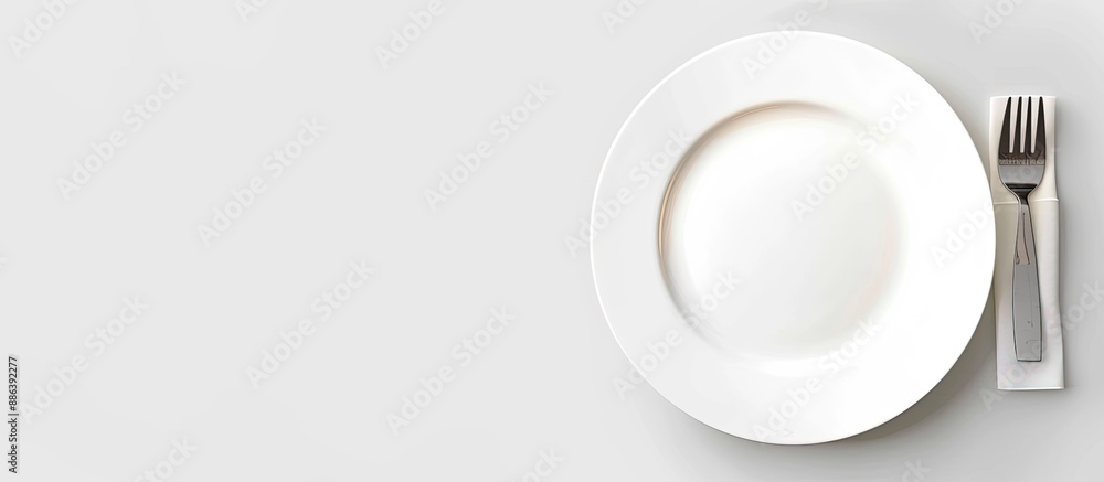 Isolated plate on white background with copy space image. Isolated plate on white background with copy space image.