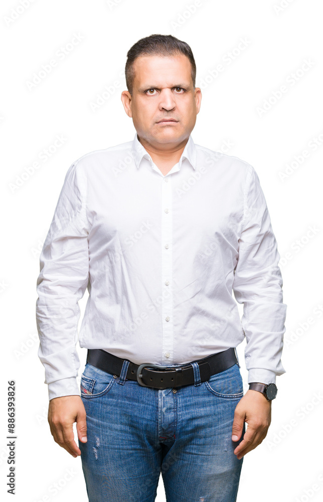 Middle age arab elegant man over isolated background Relaxed with serious expression on face. Simple and natural looking at the camera. Middle age arab elegant man over isolated background Relaxed with serious expression on face. Simple and natural looking at the camera.