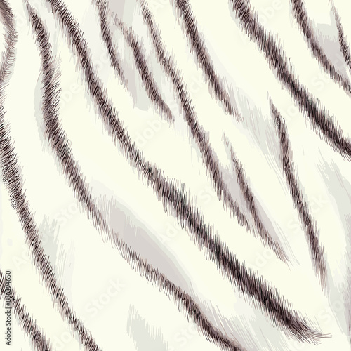 Foto Exotic White Tiger Skin Pattern Vector Illustration With Seamless Design