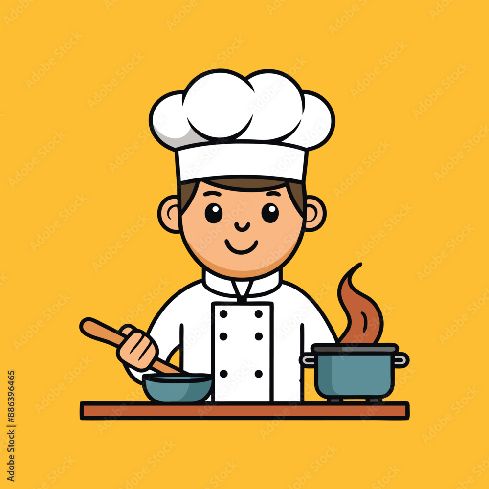 Chef clip art isolated vector illustration on white background Chef clip art isolated vector illustration on white background
