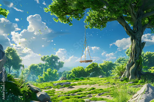 Anime Art Style Beautiful Nature Environment Background Image