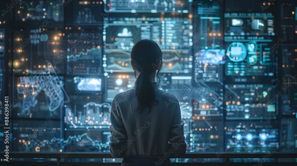Futuristic Tech Startup Developing New Networking Protocol with Holograms and Virtual Interfaces in Sleek Lab Futuristic Tech Startup Developing New Networking Protocol with Holograms and Virtual Interfaces in Sleek Lab