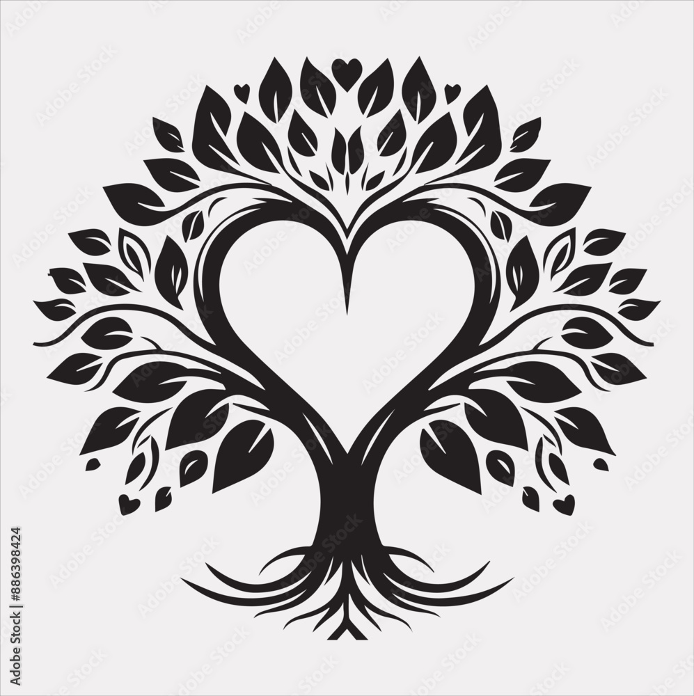 tree logo silhouette vector on a white background tree logo silhouette vector on a white background