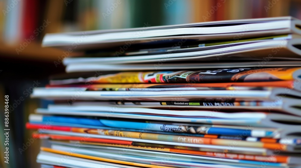 Stack of magazines close-up. Stack of magazines close-up.