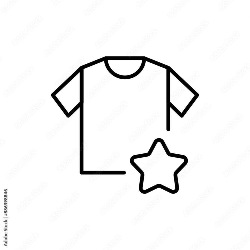 Favorite clothes outline icons, minimalist vector illustration ,simple transparent graphic element .Isolated on white background