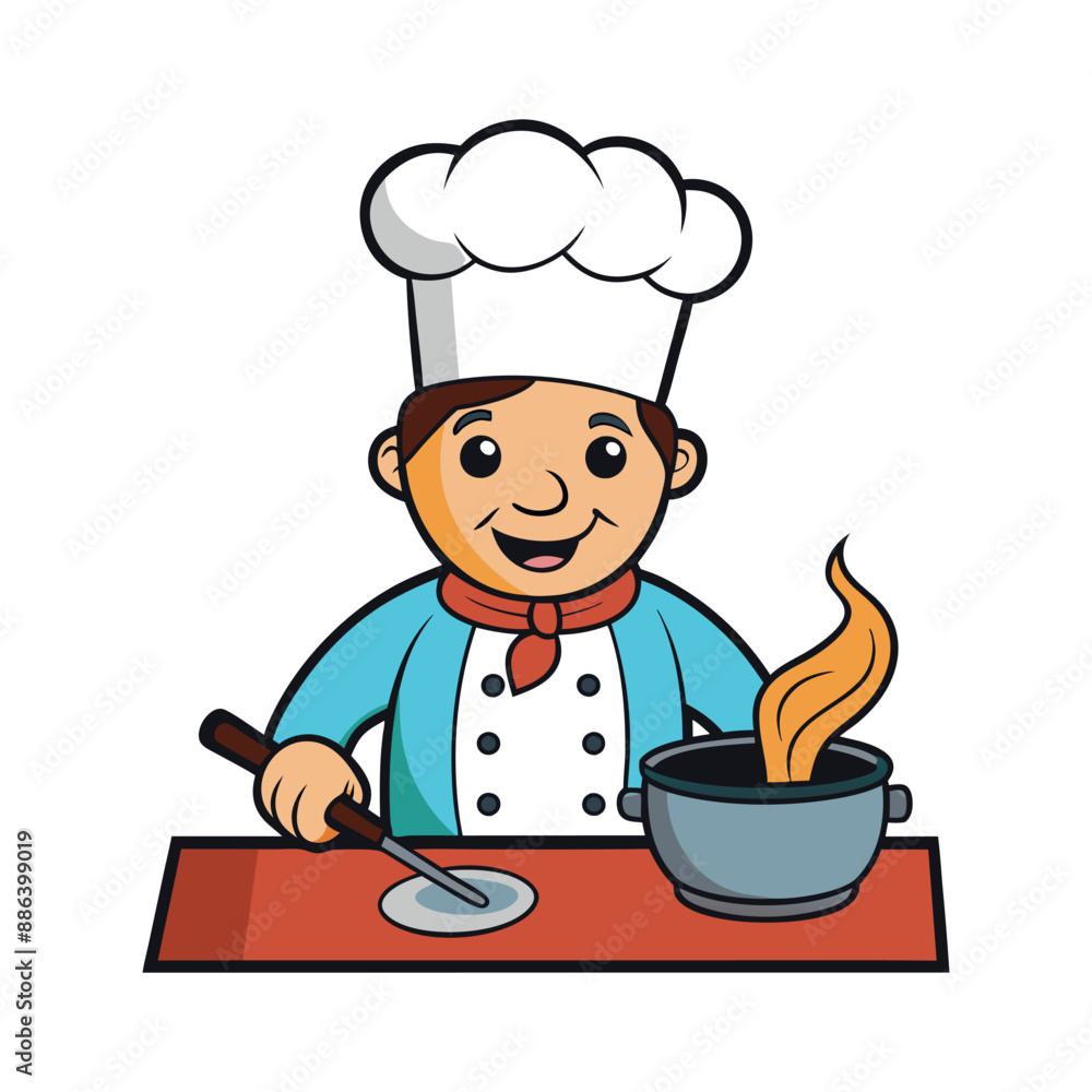Chef clip art isolated vector illustration on white background Chef clip art isolated vector illustration on white background