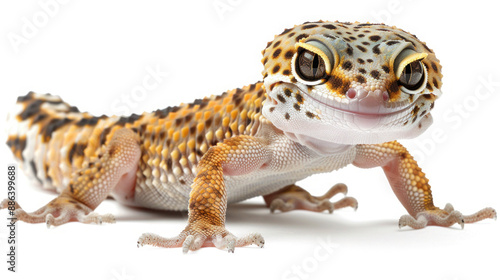 leopard gecko isolated on white