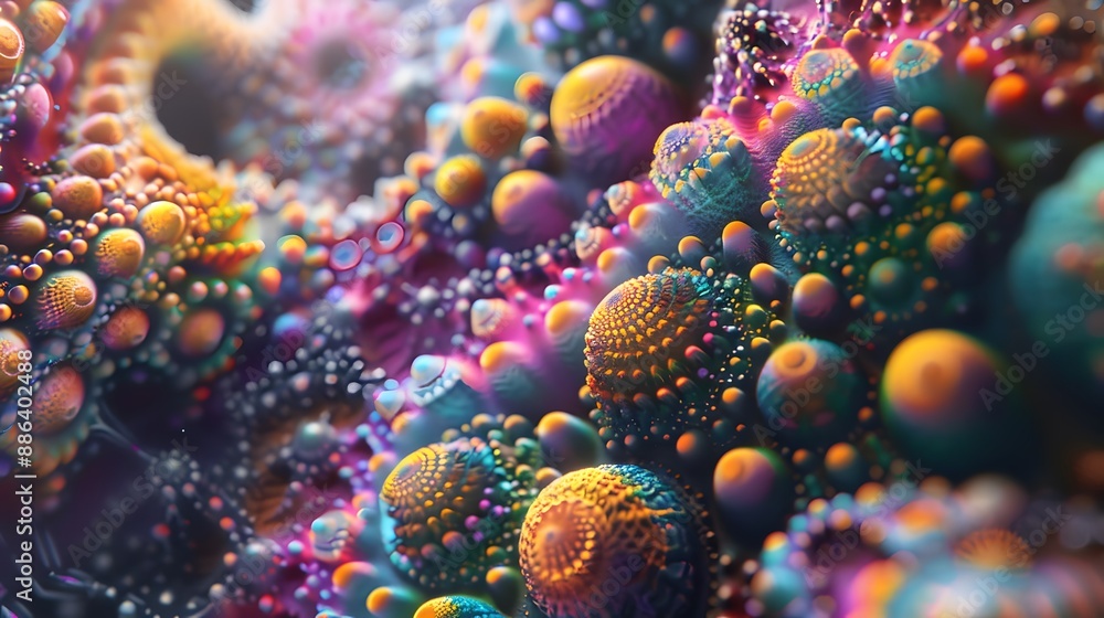 Complex fractal patterns with vibrant hues, offering a futuristic and captivating visual. Complex fractal patterns with vibrant hues, offering a futuristic and captivating visual.