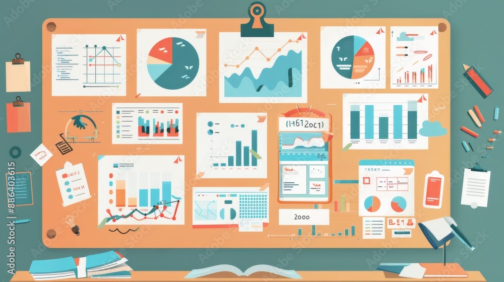 Business Data Analysis on Corkboard. Business Data Analysis on Corkboard.