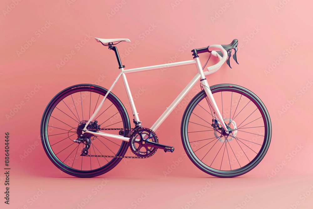 road bike minimal pastel background 3d rendering background. road bike minimal pastel background 3d rendering background.
