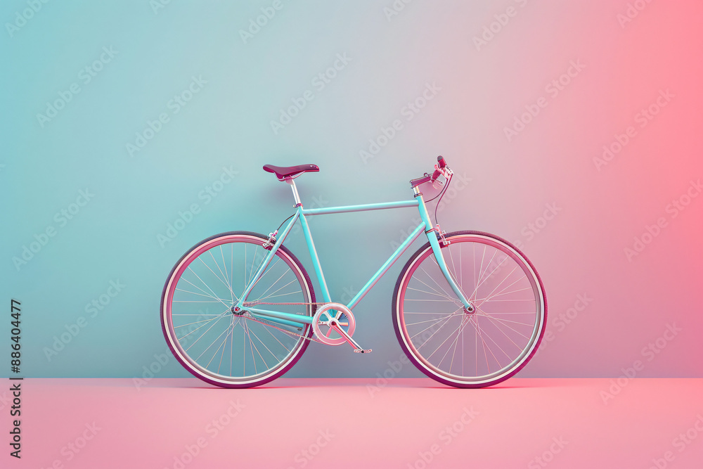 road bike minimal pastel background 3d rendering background. road bike minimal pastel background 3d rendering background.
