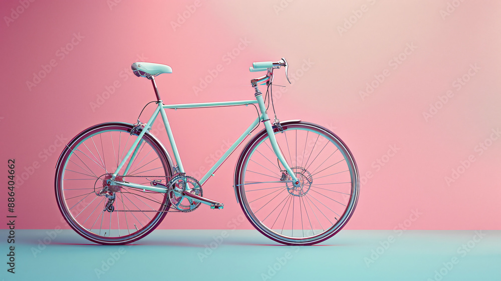 road bike minimal pastel background 3d rendering background. road bike minimal pastel background 3d rendering background.