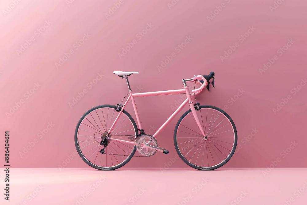 road bike minimal pastel background 3d rendering background. road bike minimal pastel background 3d rendering background.