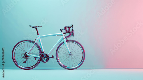 road bike minimal pastel background 3d rendering background.