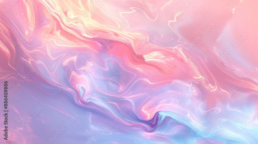 Fototapeta premium Abstract swirls and shapes in a soft, pastel palette