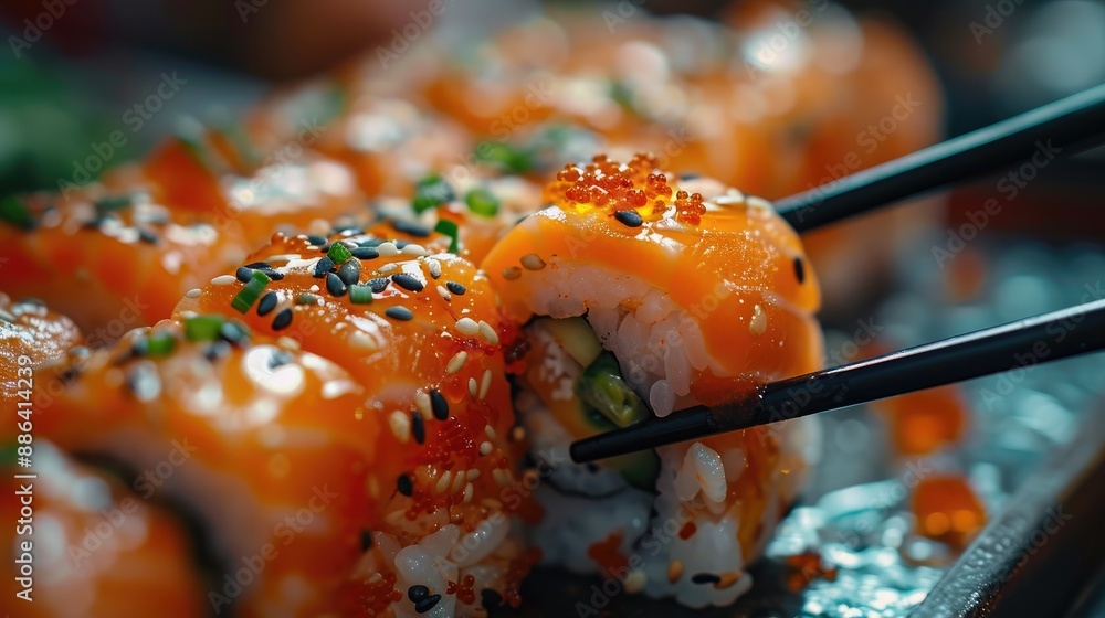 Assorted Sushi Rolls on a Plate Assorted Sushi Rolls on a Plate