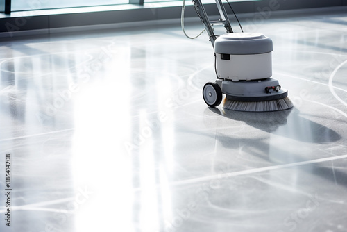 scrubber machine for cleaning and polishing floor